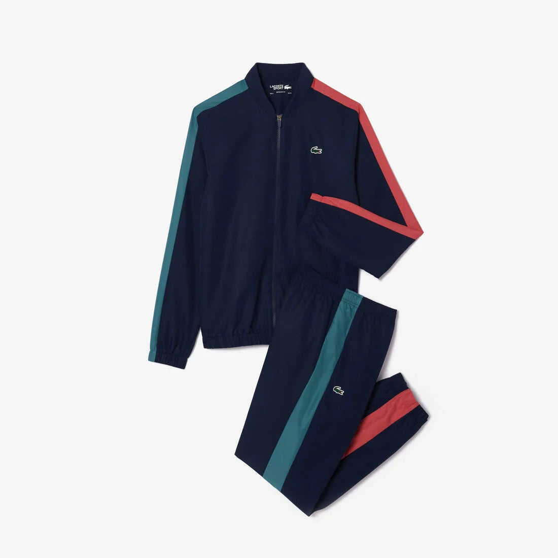 LACOSTE Block Stripe Tracksuit - Navy