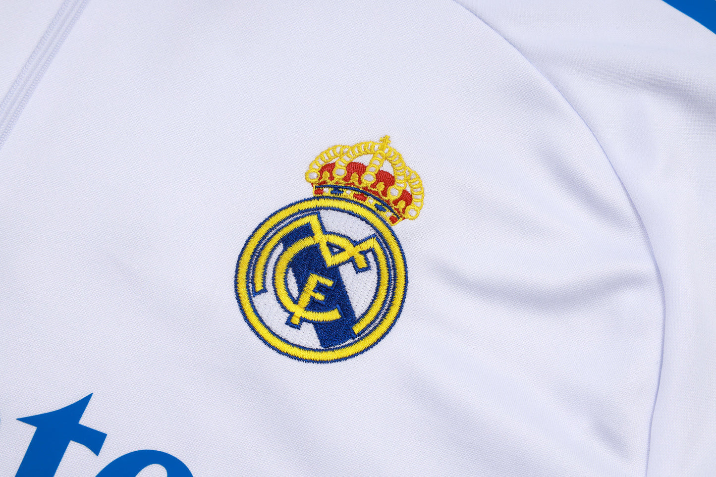 Real Madrid 25/26 Half-zip Tracksuit - White and Blue