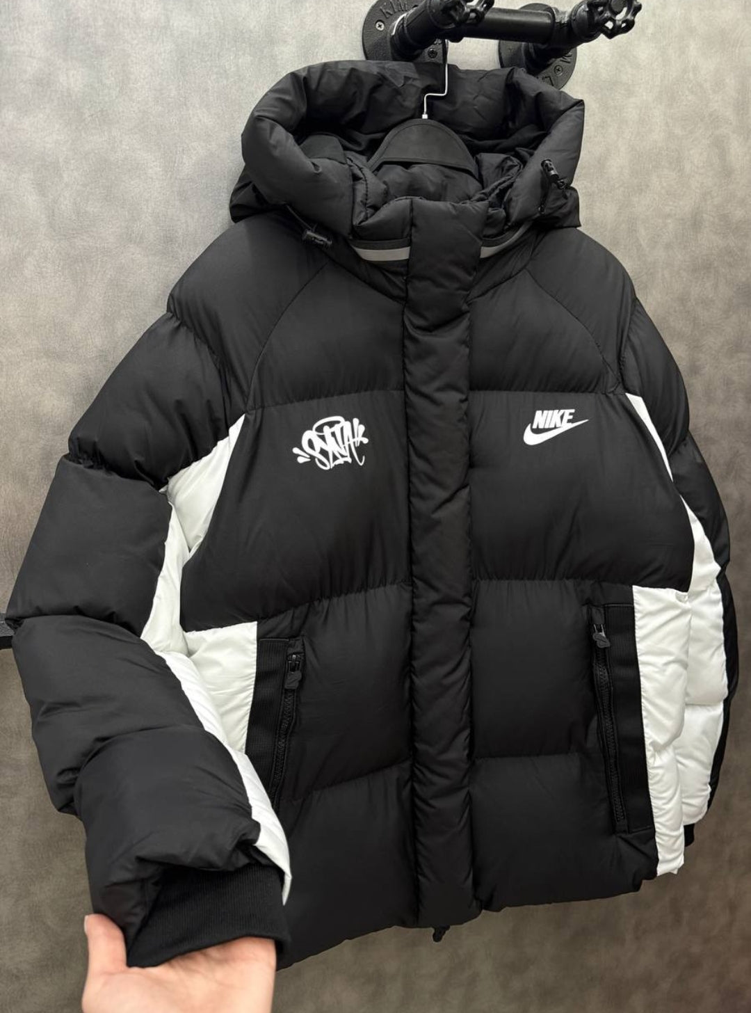 Syna World x Nike Puffer Jacket - Black and White