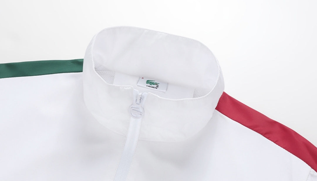 LACOSTE Block Stripe Tracksuit - White