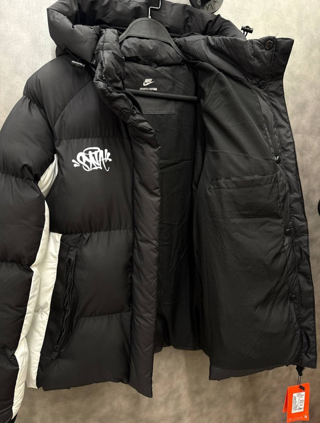 Syna World x Nike Puffer Jacket - Black and White
