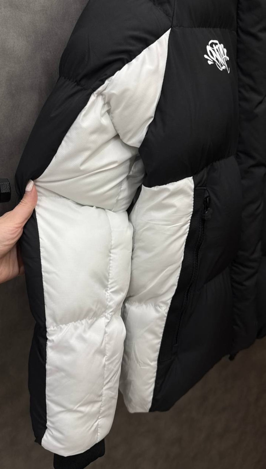 Syna World x Nike Puffer Jacket - Black and White